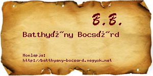 Batthyány Bocsárd névjegykártya